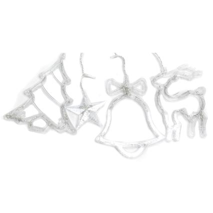 Aigostar - Guirlanda LED de Natal para exterior 120 LEDs/8 funções 3x0,6 m IP44 branco frio + controlo remoto