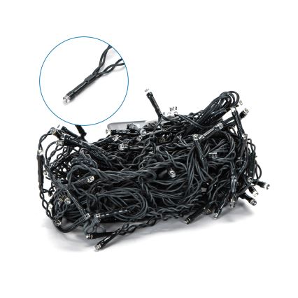 Aigostar - Guirlanda solar LED 100 LEDs, 8 modos, 8 x 0,6 m, bateria 500 mAh, IP65, branca fria