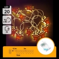 Aigostar - Corrente de luzes de Natal 20xLED/3xAA 3m, luz branca quente, reno