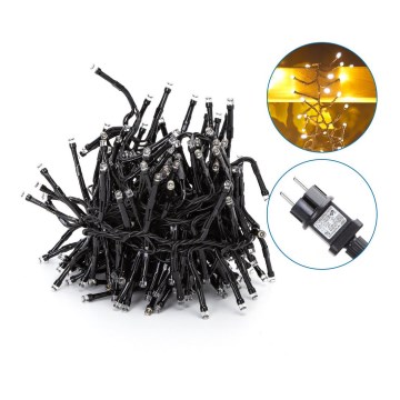 Aigostar - Corrente decorativa exterior LED 250xLED/10m IP44 branco quente