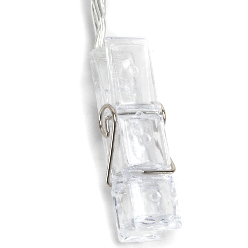 Aigostar - Corrente decorativa LED com cavilhas 20xLED/3xAA 3,3m branco quente