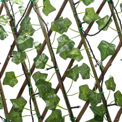 Aigostar - Corrente solar LED 102xLED/2x0,7m IP65 300 mAh branco quente ivy