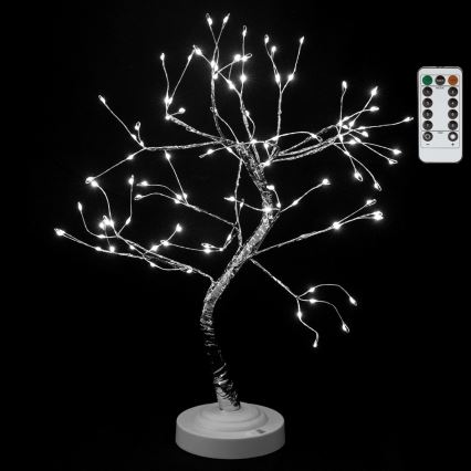Aigostar - Decoração de Natal LED 108xLED/3xAA/8 funções 45 cm branco frio