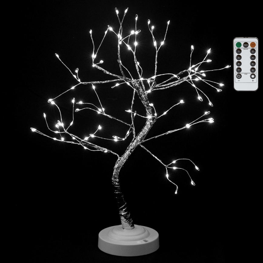 Aigostar - Decoração de Natal LED 108xLED/3xAA/8 funções 45 cm branco frio