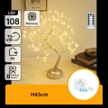 Aigostar - Decoração de Natal LED 108xLED/3xAA/8 funções 45cm branco quente