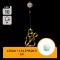 Aigostar - Decoração de Natal LED 10xLED/3xAAA boneco de neve 20,5 cm