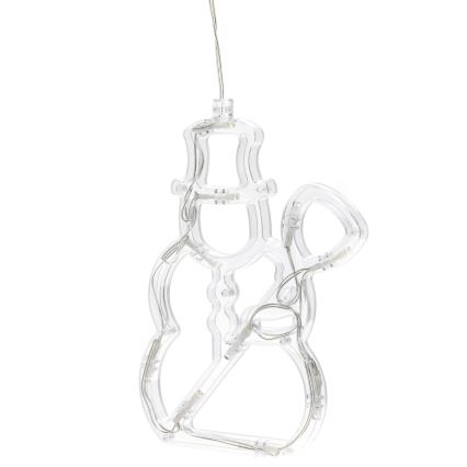 Aigostar - Decoração de Natal LED 10xLED/3xAAA boneco de neve 20,5 cm
