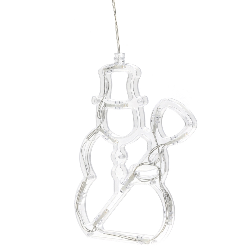 Aigostar - Decoração de Natal LED 10xLED/3xAAA boneco de neve 20,5 cm