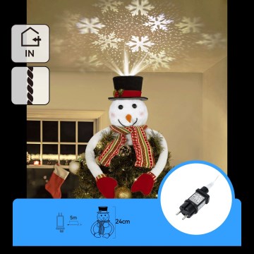 Aigostar - Decoração de Natal LED/5W/230V branco frio boneco de neve