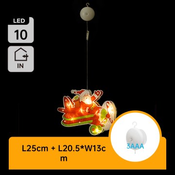 Aigostar - Decoração de Natal LED LED/3xAAA Avião de Natal 17cm