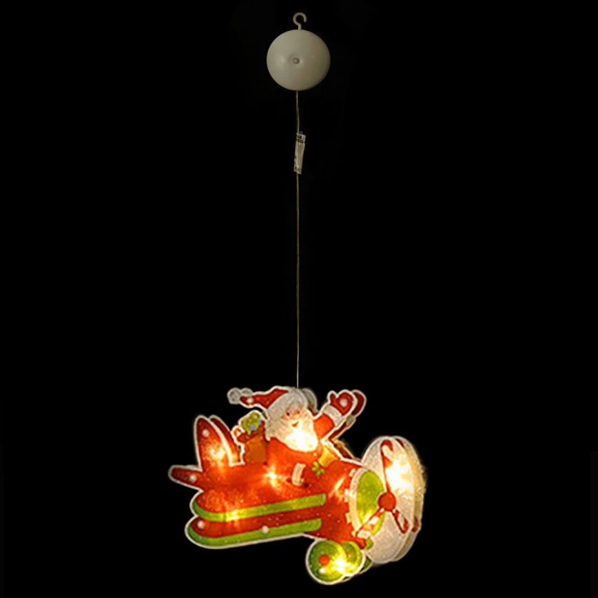 Aigostar - Decoração de Natal LED LED/3xAAA Avião de Natal 17cm