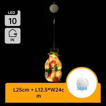 Aigostar - Decoração de Natal LED LED/3xAAA boneco de neve 25cm