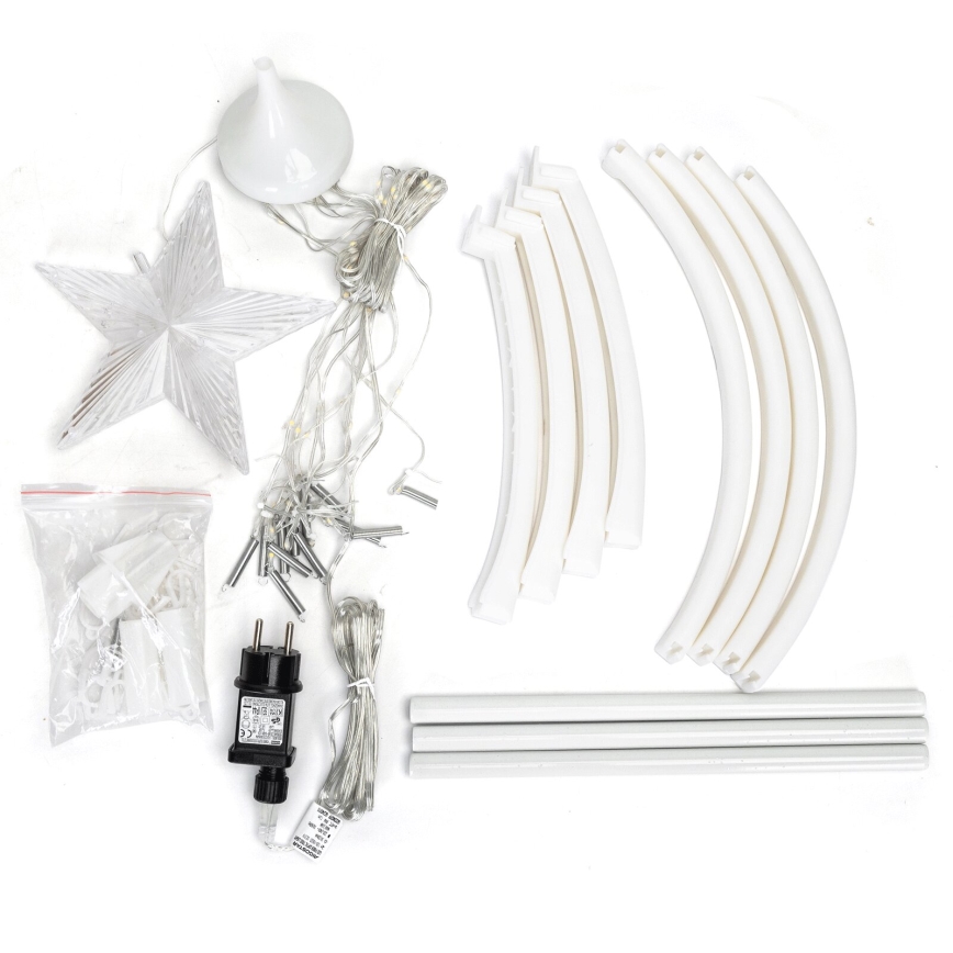 Aigostar - Decoração de Natal LED para exterior, 120 cm, 3,6 W, 230 V, IP44, branco frio