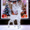 Aigostar - Decoração de Natal LED para exterior, 120 LEDs/8 funções, 80 cm, IP44, branco frio, boneco de neve