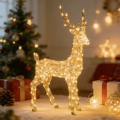 Aigostar - Decoração de Natal LED para exterior 180xLED/8 funções 1,05m IP44 branco quente reno