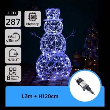 Aigostar - Decoração de Natal LED para exterior 3,6 W / 31 LEDs / 230 V / 6500 K / 120 cm / IP44 Boneco de Neve