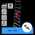 Aigostar - Decoração de Natal LED para exterior 304 LEDs/8 funções 3 m IP44 branco frio