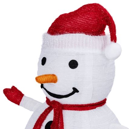 Aigostar - Decoração de Natal LED para exterior 50xLED/3xAA 0,7m IP44 boneco de neve + controlo remoto