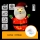 Aigostar - Decoração de Natal LED para exterior 50xLED/3xAA 0,7m IP44 branco quente Papai Noel
