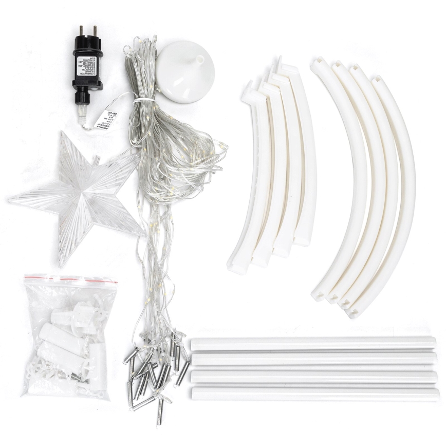 Aigostar - Decoração de Natal LED para exterior LED/3,6W/230V 150 cm IP44 branco frio