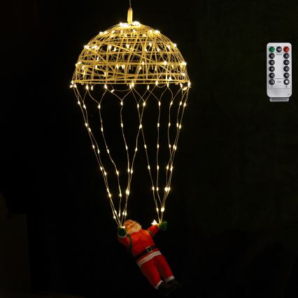 Aigostar - Decoração de Natal LED para exterior LED/3xAA IP44 Pai Natal