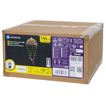 Aigostar - Decoração de Natal LED para exterior LED/3xAA IP44 Pai Natal