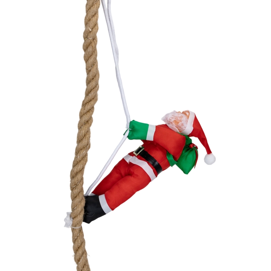 Aigostar - Decoração de Natal LED para exterior LED/4xAA IP44 Pai Natal com paraquedas