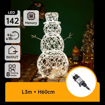 Aigostar - Decoração de Natal LED para Exteriores LED/3,6W/31/230V 2700K 60 cm IP44 Boneco de Neve