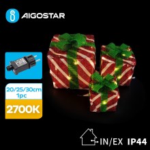 Aigostar- Decoração exterior de Natal LED 3,6W/31/230V 2700K 20/25/30cm IP44 presentes