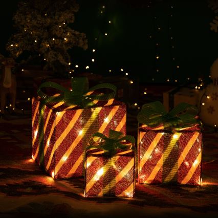 Aigostar- Decoração exterior de Natal LED 3,6W/31/230V 2700K 20/25/30cm IP44 presentes
