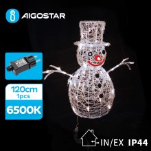 Aigostar - Decoração exterior de Natal LED 3,6W/31/230V 6500K 120cm IP44 boneco de neve