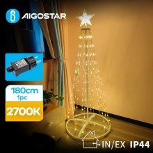 Aigostar - Decoração exterior de Natal LED LED/3,6W/31/230V 2700K 180 cm IP44
