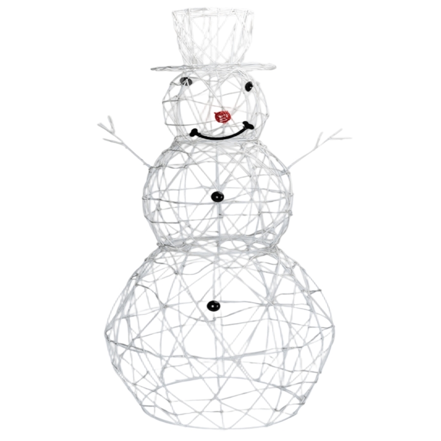 Aigostar - Decoração exterior de Natal LED LED/3,6W/31/230V 2700K 90 cm IP44 boneco de neve