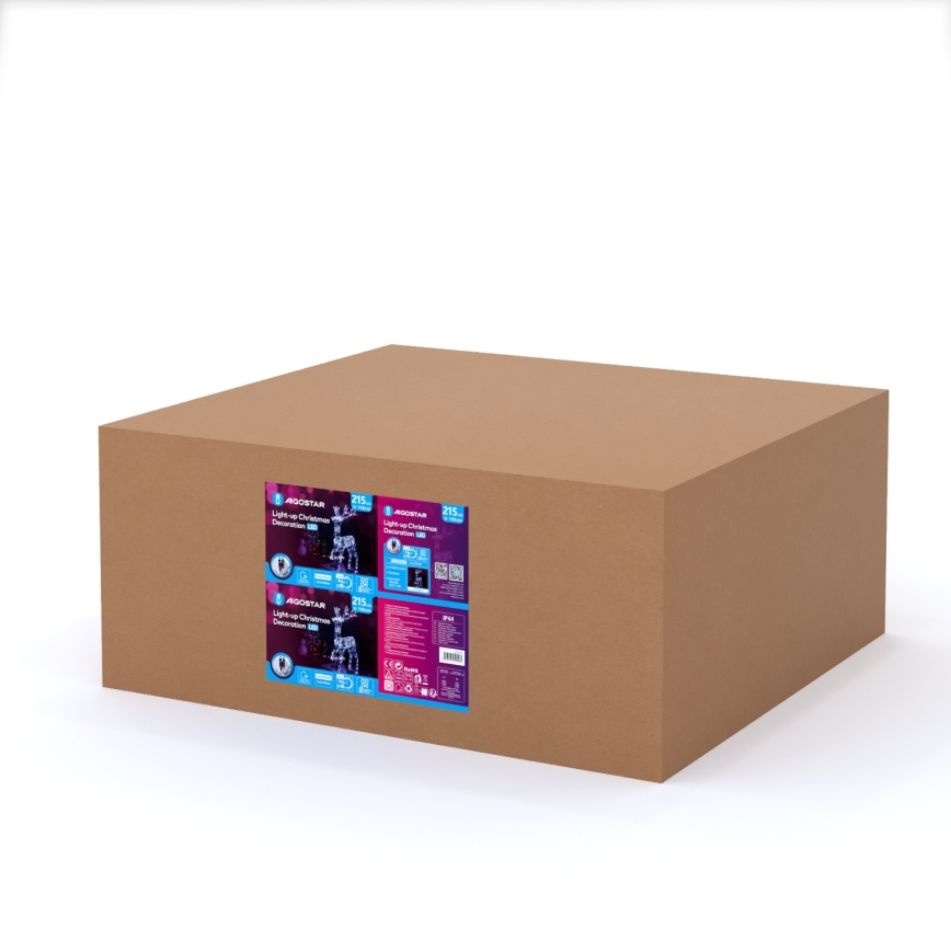 Aigostar - Decoração exterior de Natal LED LED/3,6W/31/230V 6500K 105 cm IP44 rena