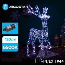 Aigostar - Decoração exterior de Natal LED LED/3,6W/31/230V 6500K 120 cm IP44 rena