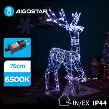 Aigostar - Decoração exterior de Natal LED LED/3,6W/31/230V 6500K 75 cm IP44 rena