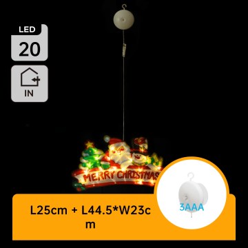Aigostar - Decoração LED de Natal 20xLED/3xAAA Feliz Natal 23 cm