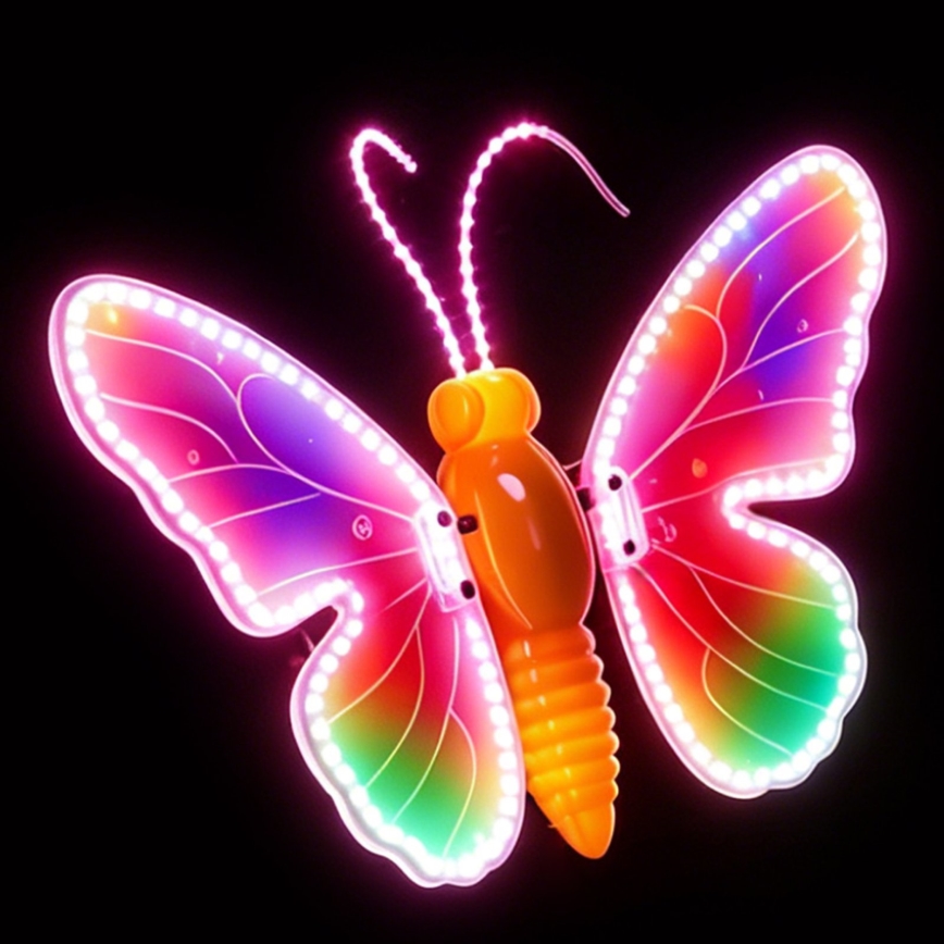 Aigostar - Decoração LED para exterior, 162 LEDs, 42 cm, IP44, borboleta/multicolorido