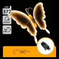 Aigostar - Decoração LED para exterior, 306 LEDs, IP44, branco quente, borboleta