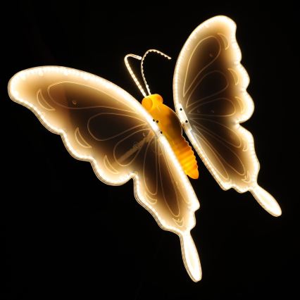 Aigostar - Decoração LED para exterior, 306 LEDs, IP44, branco quente, borboleta