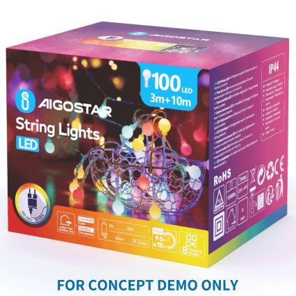 Aigostar - Decoração LED para exterior 372xLED IP44 branco frio borboleta