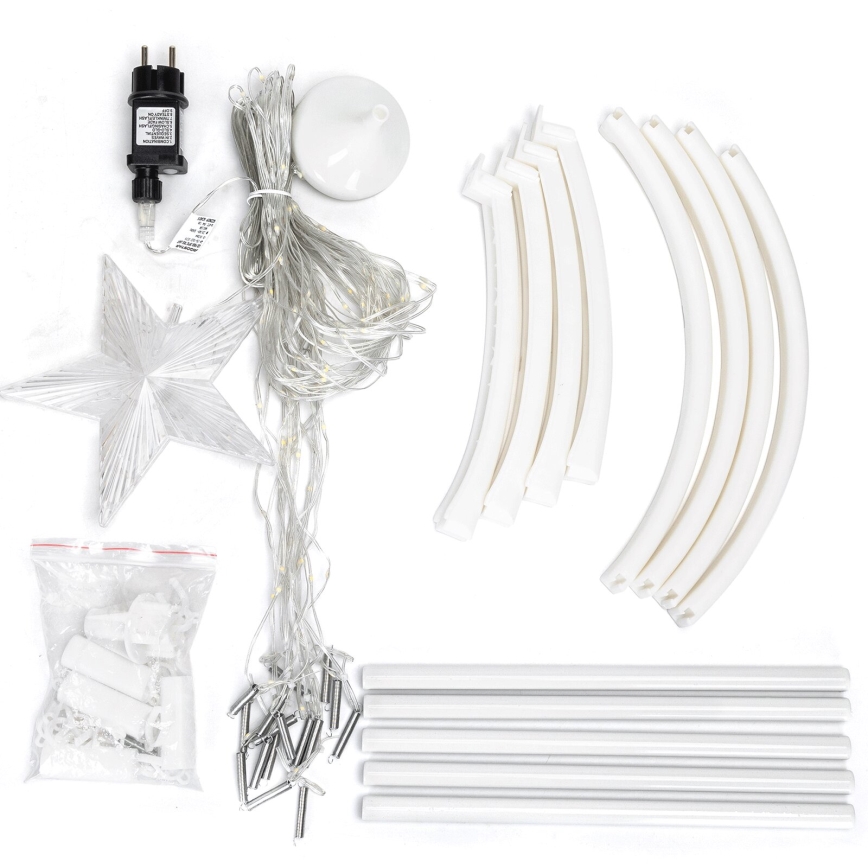 Aigostar - Decoração natalícia LED para exterior LED/3,6W/230V 180 cm IP44 branco frio