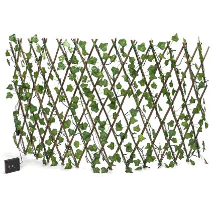 Aigostar - Decoração solar LED Ivy, 102 LEDs, 2×0,7 m, IP65, 300 mAh, branco quente