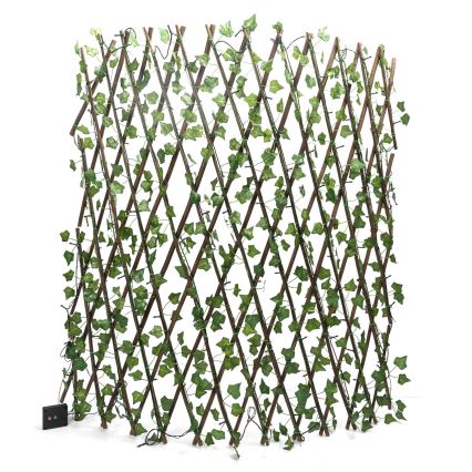 Aigostar - Decoração LED solar 148 LEDs / 2 x 1,2 m, IP65, 300 mAh, branco quente, ivy