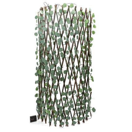 Aigostar - Decoração solar LED 148 LEDs / 2x1,2 m, IP65, 300 mAh, branco quente, eucalipto
