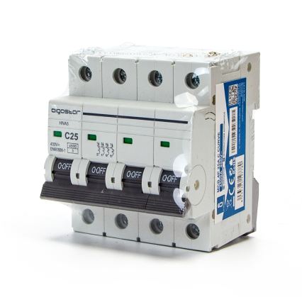 Aigostar - Disjuntor 4 pólos 4P-25A-C 400V