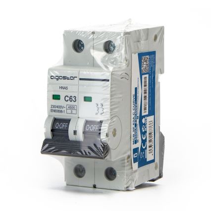 Aigostar - Disjuntor bifásico 2P-50A-C 230-400V