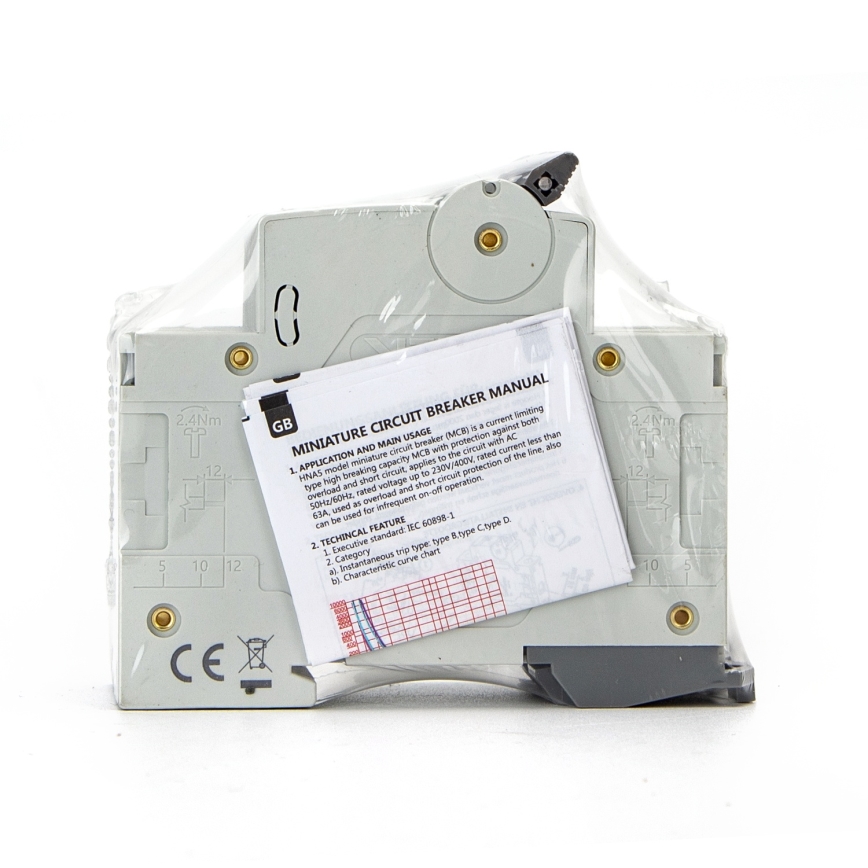 Aigostar - Disjuntor bifásico 2P-63A-C 230-400V