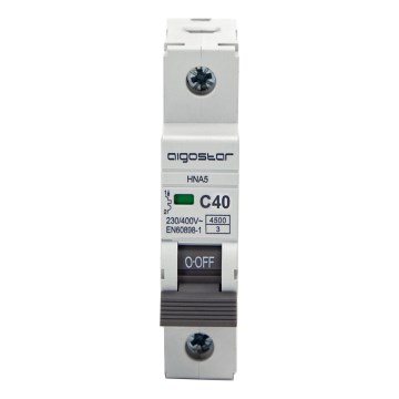 Aigostar - Disjuntor monofásico 1P-40A-C 230-400V