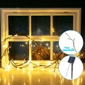 Aigostar - Fio de luz solar LED 72xLED/4m IP65 300 mAh branco quente para galhos de árvores